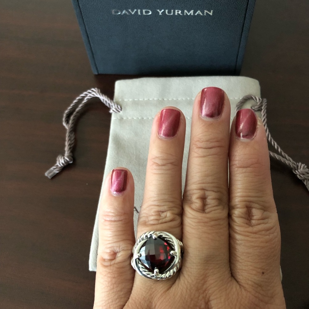 💥Authentic David Yurman Garnet Infinity Ring